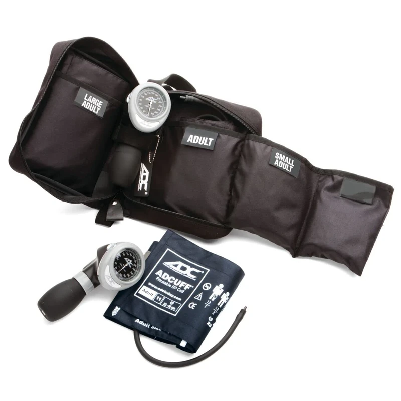 ADC Diagnostix Multikuf 731 3-Cuff EMT Kit, Professional Palm Aneroid Sphygmomanometer, Adult, and Large Adult Blood Pressure Cuffs (19-50 cm)