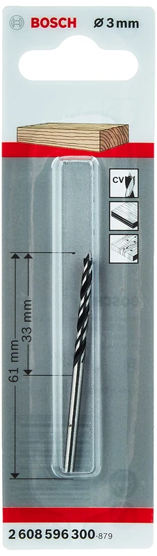 Bosch Professional Brad Point Drill Bit (for wood, Ø 3 mm, accessories rotary drills)