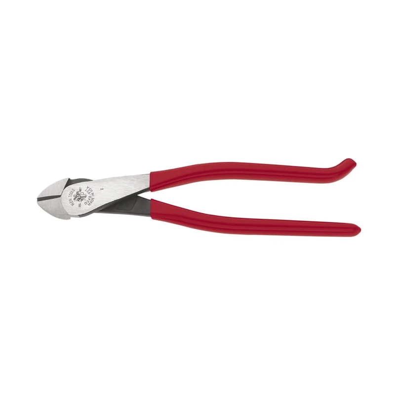 Diagonal Cutters, Ironworker Pliers, 9-Inch High Leverage Rebar Cutter and Rebar Bender KLEIN TOOLS D248-9ST, Red - Image 1