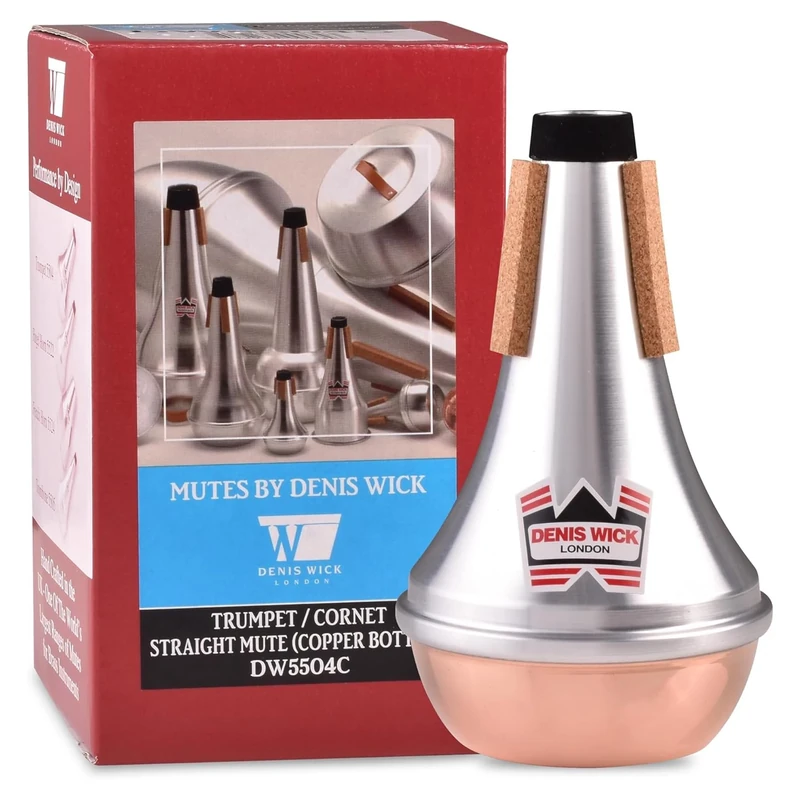 Denis Wick 5504C Straight Mute for Bb Cornet or Trumpet, Aluminium with Copper Bottom