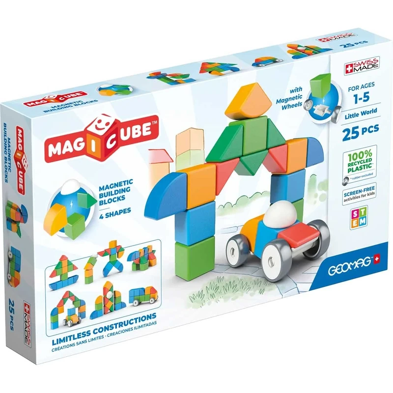 Geomag Magicube Shapes Little World 25 Magnetic Building Kit