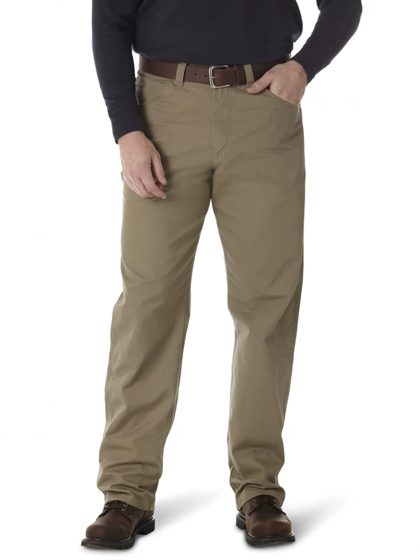 Wrangler Riggs Workwear Men's Ripstop Carpenter Jean, Bark, 34W x 30L