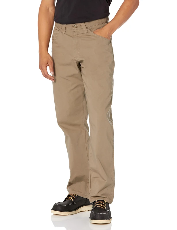 Wrangler Men's Ripstop Carpenter Jean, Bark, 48W x 30L