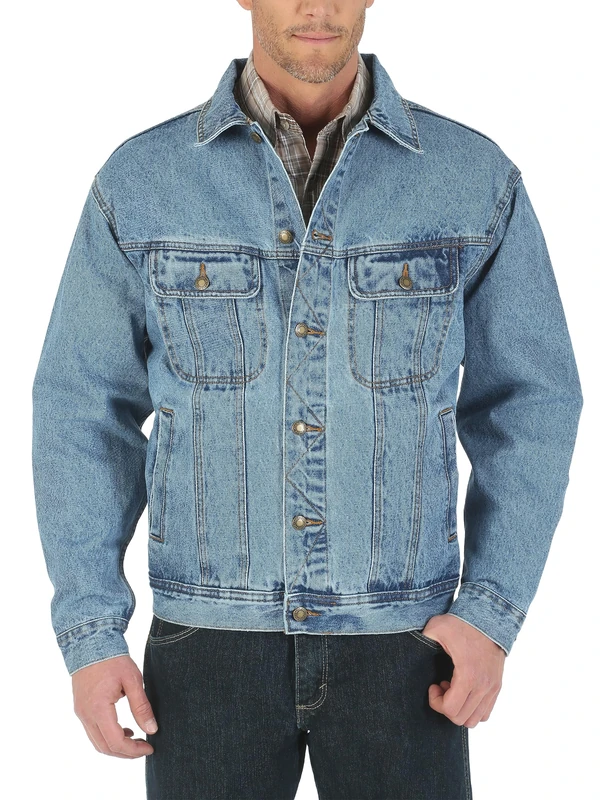 Wrangler Men's Rugged Wear Unlined Denim Jacket Denim Jacket, Vintage Indigo, XL Tall