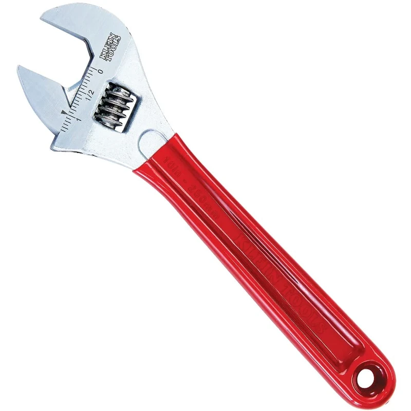 KLEIN TOOLS Adjustable Wrench Extra Capacity, 10-Inch Klein Tools D507-10
