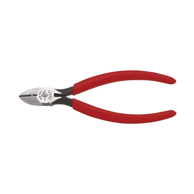 Klein Tools D240-6 Pliers, Diagol Cutting Pliers with Tapered Nose and Wire Stripping Hole, 6-Inch
