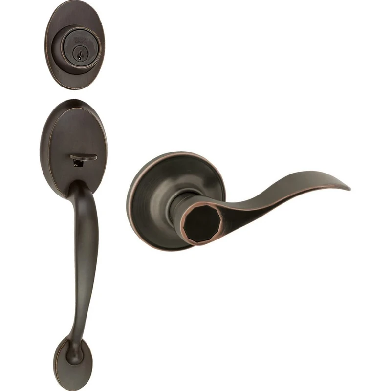 Design House 700567 Coventry 2-Way Adjustable Entry Door Handle Set with Lever, Oil Rubbed Bronze