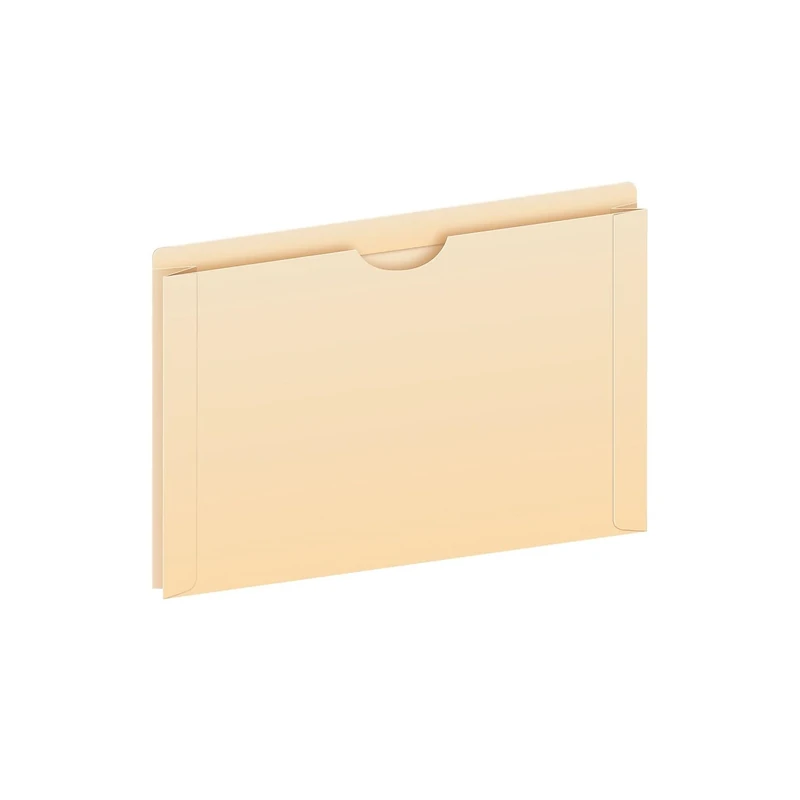 Pendaflex File Jackets, Legal Size, Manila, 2" Expansion, Reinforced Straight-Cut Tabs with Thumb Cut, 50 Per Box (23200EE), Beige