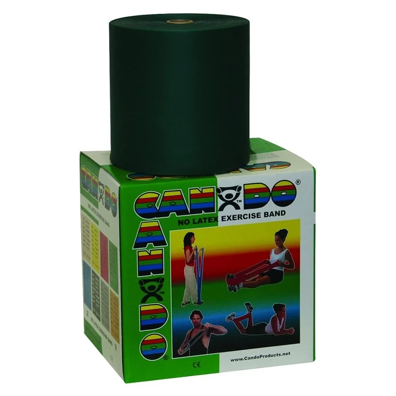 CanDo Resistance band LATEX-free / training band / gymnastics band - 45 m - green (medium) - alternative to dumbbells