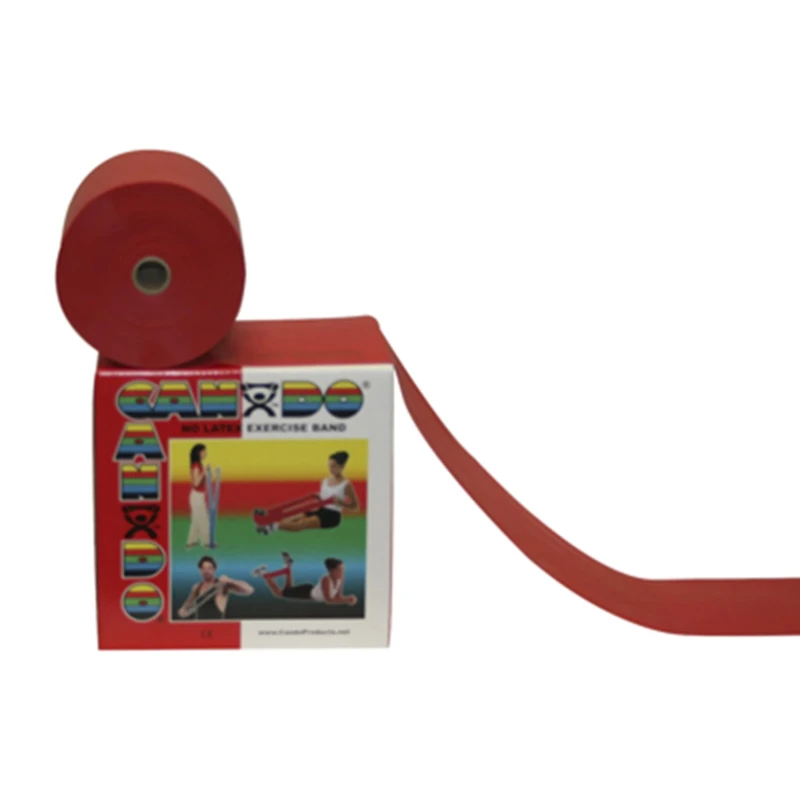 CanDo Resistance band LATEX-free / training band / gymnastics band - 45 m - red (light) - alternative to dumbbells