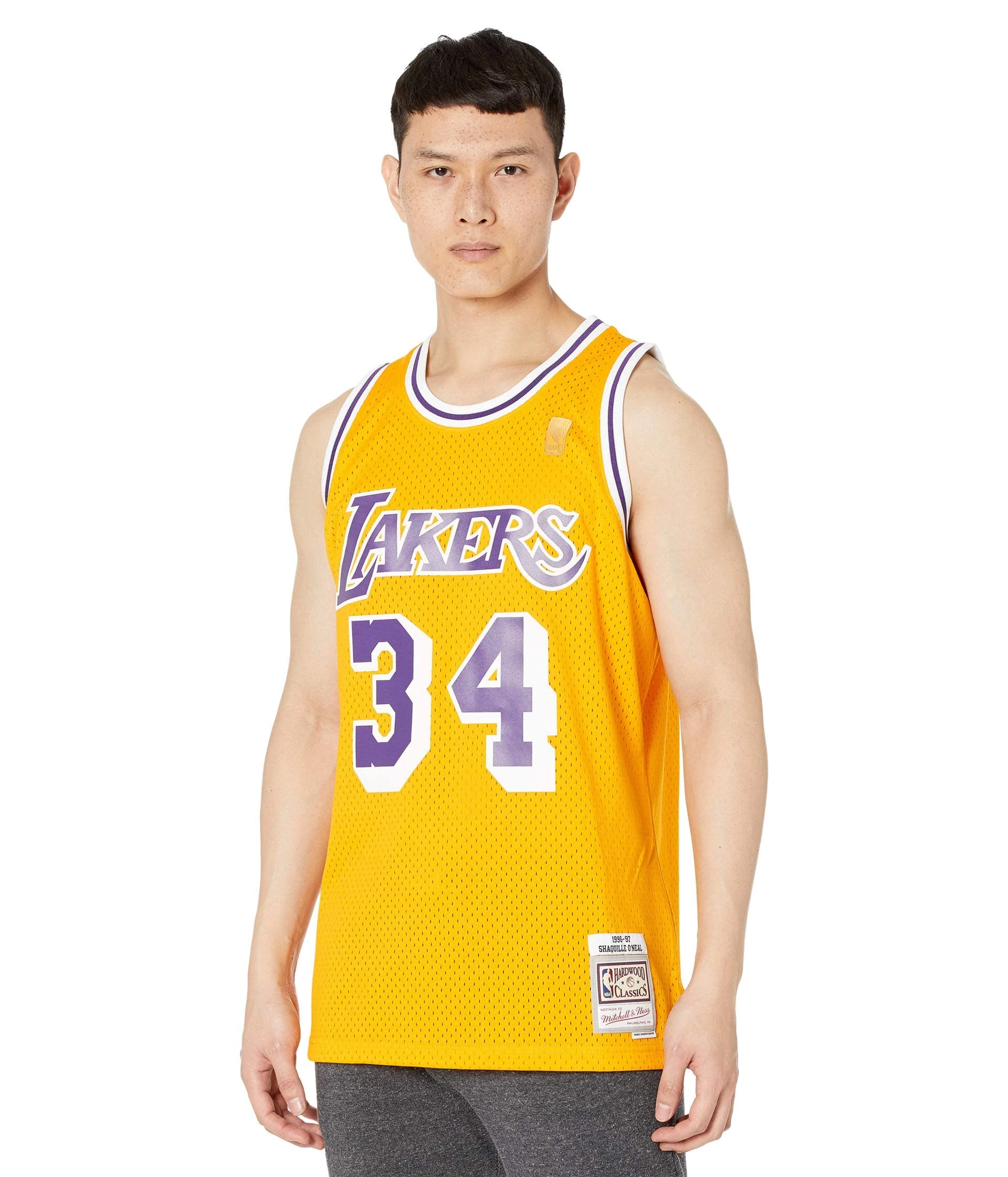 Mitchell & Ness Men's Los Angeles Lakers Blouse, Light Gold, S