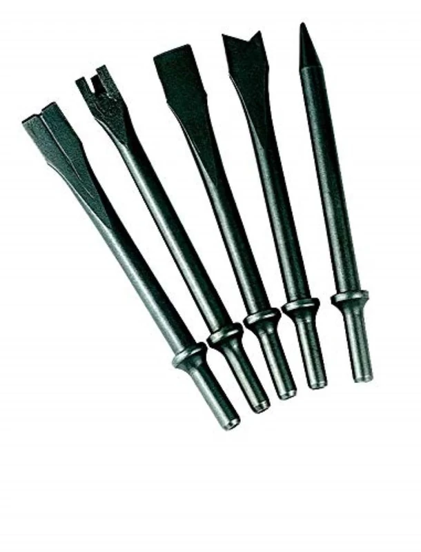 Ingersoll Rand 116H-K5 Air Hammer Chisel Set - Durable Steel for Maximum Strength and Performance, Versatile 5-Piece Kit with Aluminium Design