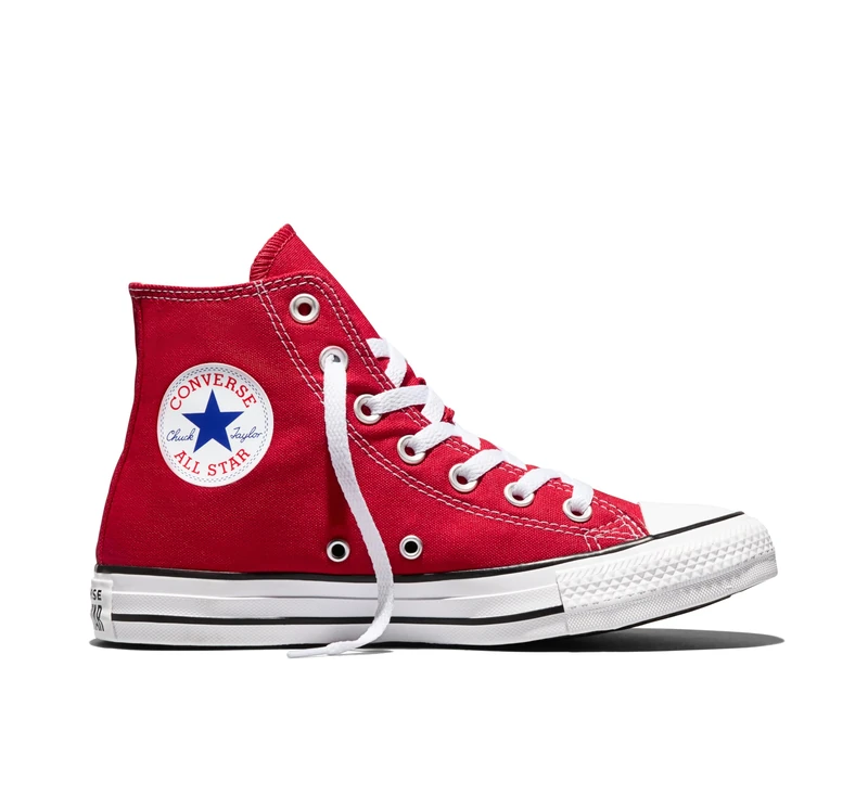 Converse All Star Hi Trainers Red Canvas - 4.5 UK