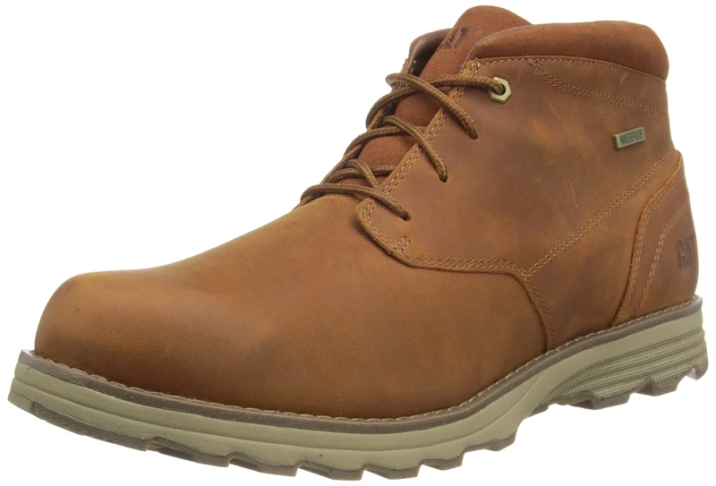CAT Mens Elude Wp Chukka Boots, Leather Brown, 8 UK Wide