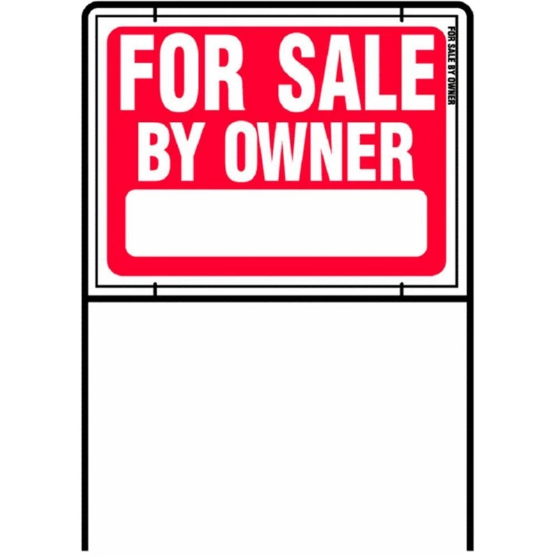 HY-KO Products RSF-605 FOR SALE BY OWNER SIGN 36 in H x 25 in W Red & White - Image 1