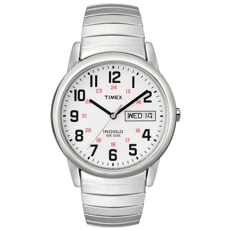 Timex Mens Watch T20461PF with White Dial and Expander