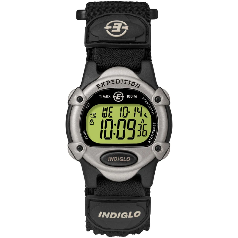 Timex Unisex Expedition Mid-Size Digital CAT Black Fast Wrap Strap Watch T47852 - Image 1