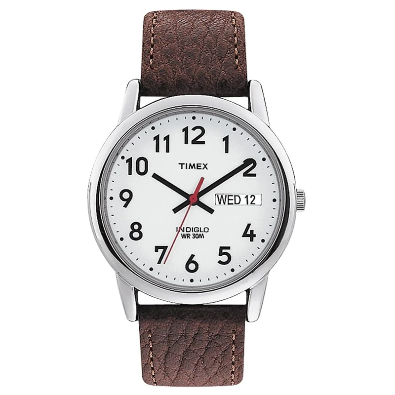Timex Men's Easy Reader Brown Leather Watch - T20041