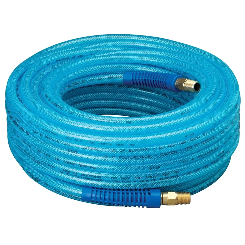 Amflo 12-25E Polyurethane Air Hose - Non-marring, Smooth Finish, Easy to Carry, Lightweight, Cold Weather Flexible, Great Indoors or Out, 1/4" X 100'