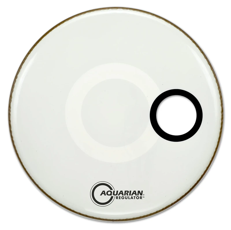Aquarian Regulator 20-inch Small Port Hole Bass Drum Head - White RSM20WH