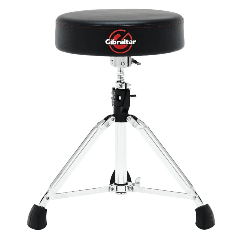 Gibraltar Drum Stool 9000 Series Round Pro Series, 9608E (Diameter: 35cm, Vinyl Seat, Super Lock, Tripod Position, 'Super Foot' Rubber Feet, stability, comfortable)