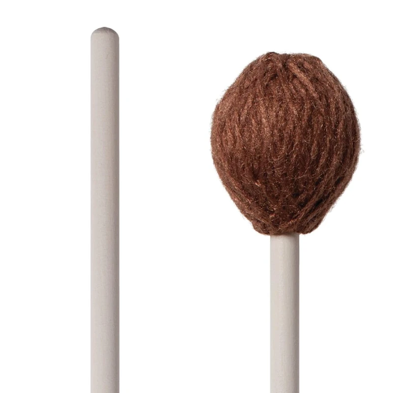 Vic FIrth - Corpsmaster® Series Marimba Mallets - M171 - Yarn - Rubber Core - Medium - Brown