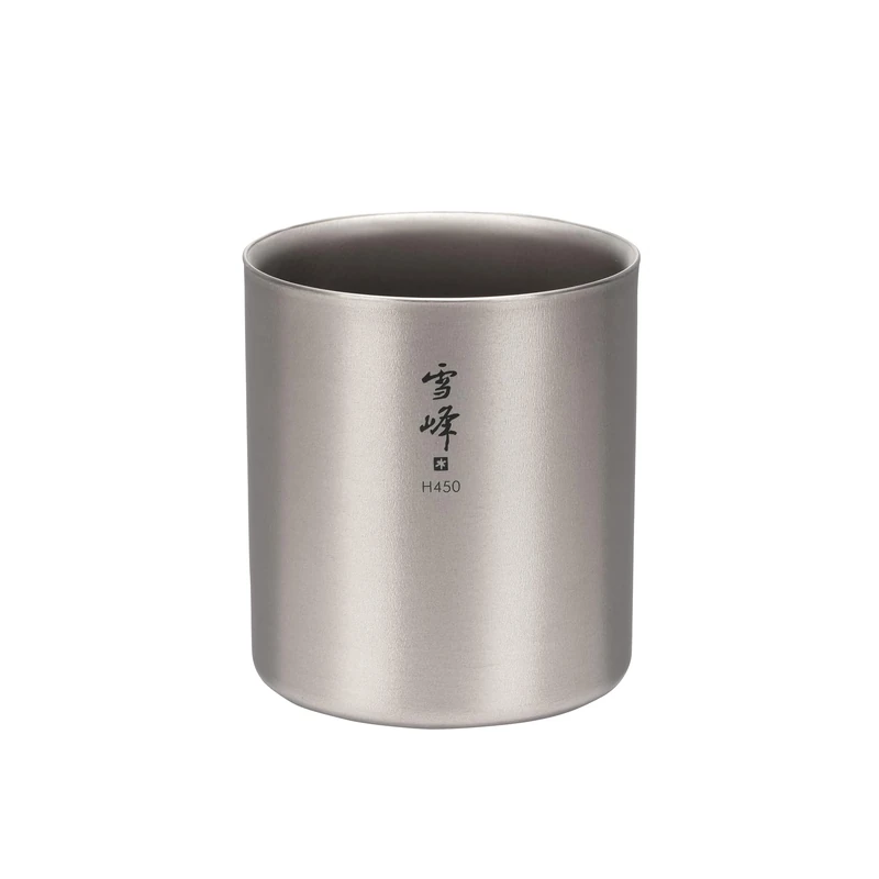 Snow Peak Titanium Double Wall Stacking Mug H450, Lightweight Insulated Mug for Home, Camping & Outdoors
