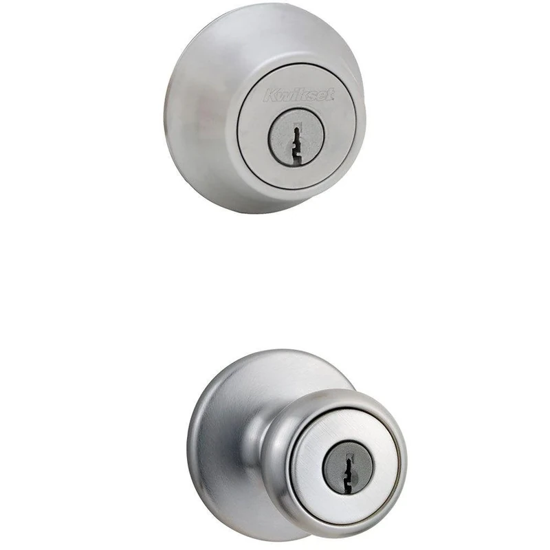 Kwikset 96950-162 Entry Knob/Deadbolt, Satin Chrome