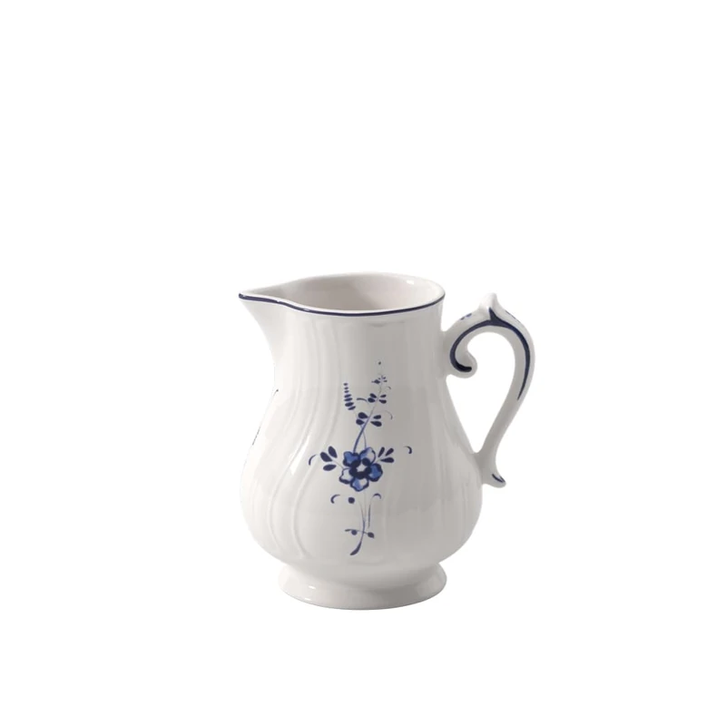 Villeroy & Boch Old Luxembourg Milk Jug, 300 ml, Premium Porcelain, White/Blue