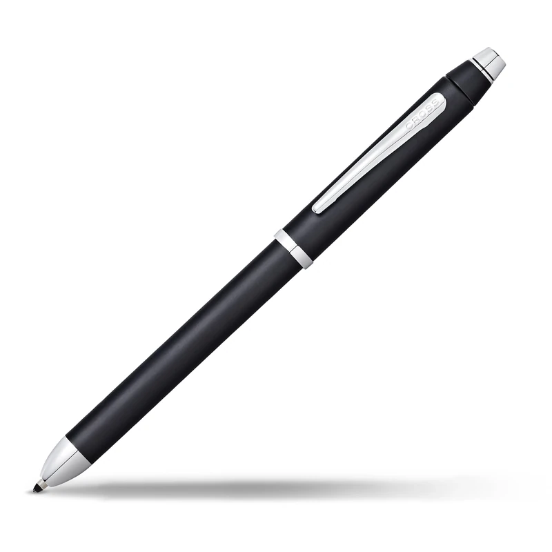 CROSS Tech3+ Satin Black Multi-Function Ballpoint Pen with Stylus incl. Premium Gift Box – Refillable Ballpen & Pencil