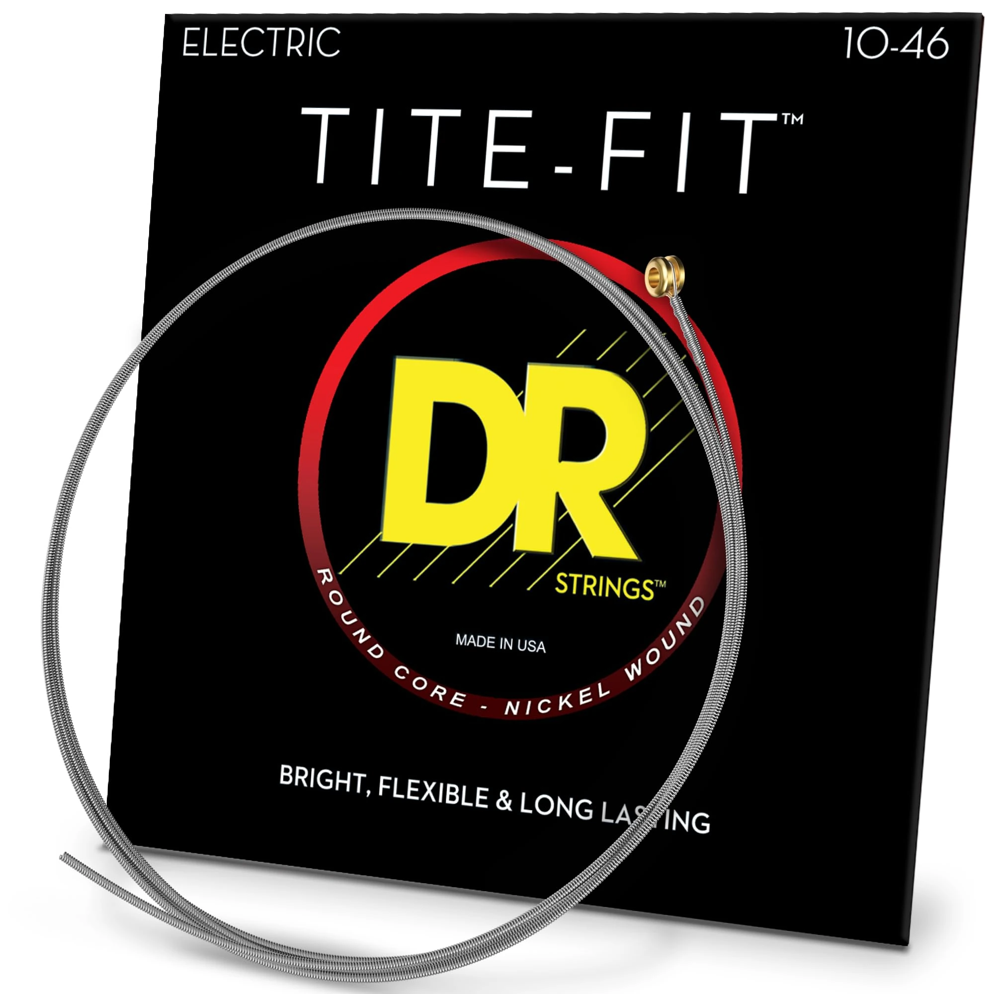 DR Strings TITE-FIT™ - Nickel Plated Electric Guitar Strings: Medium 10-46