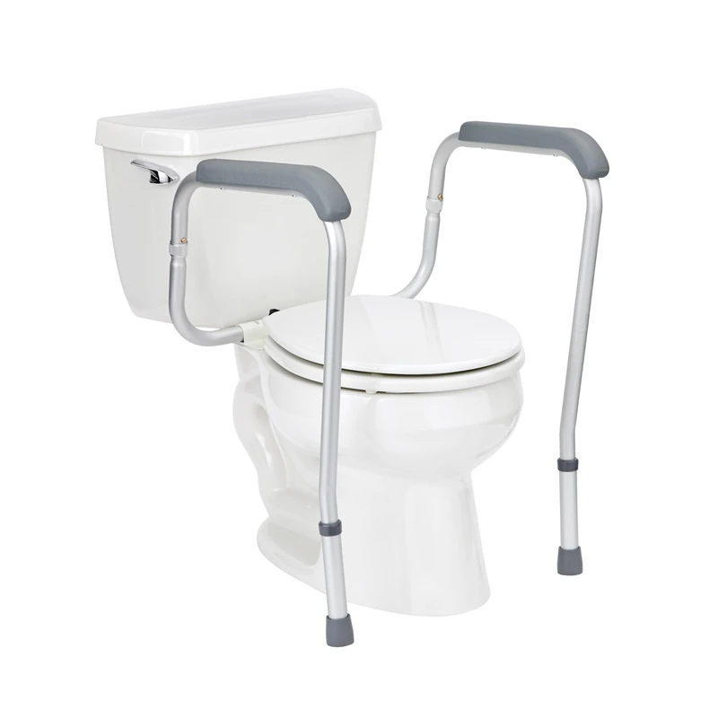 Medline Toilet Safety Rails, Safety Frame for Toilet with Easy Installation, Height Adjustable Legs, Bathroom Safety
