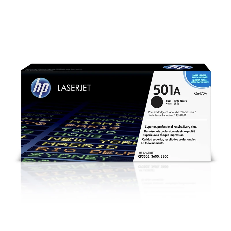HP Q6470A 501A Original LaserJet Toner Cartridge, Black, Single Pack