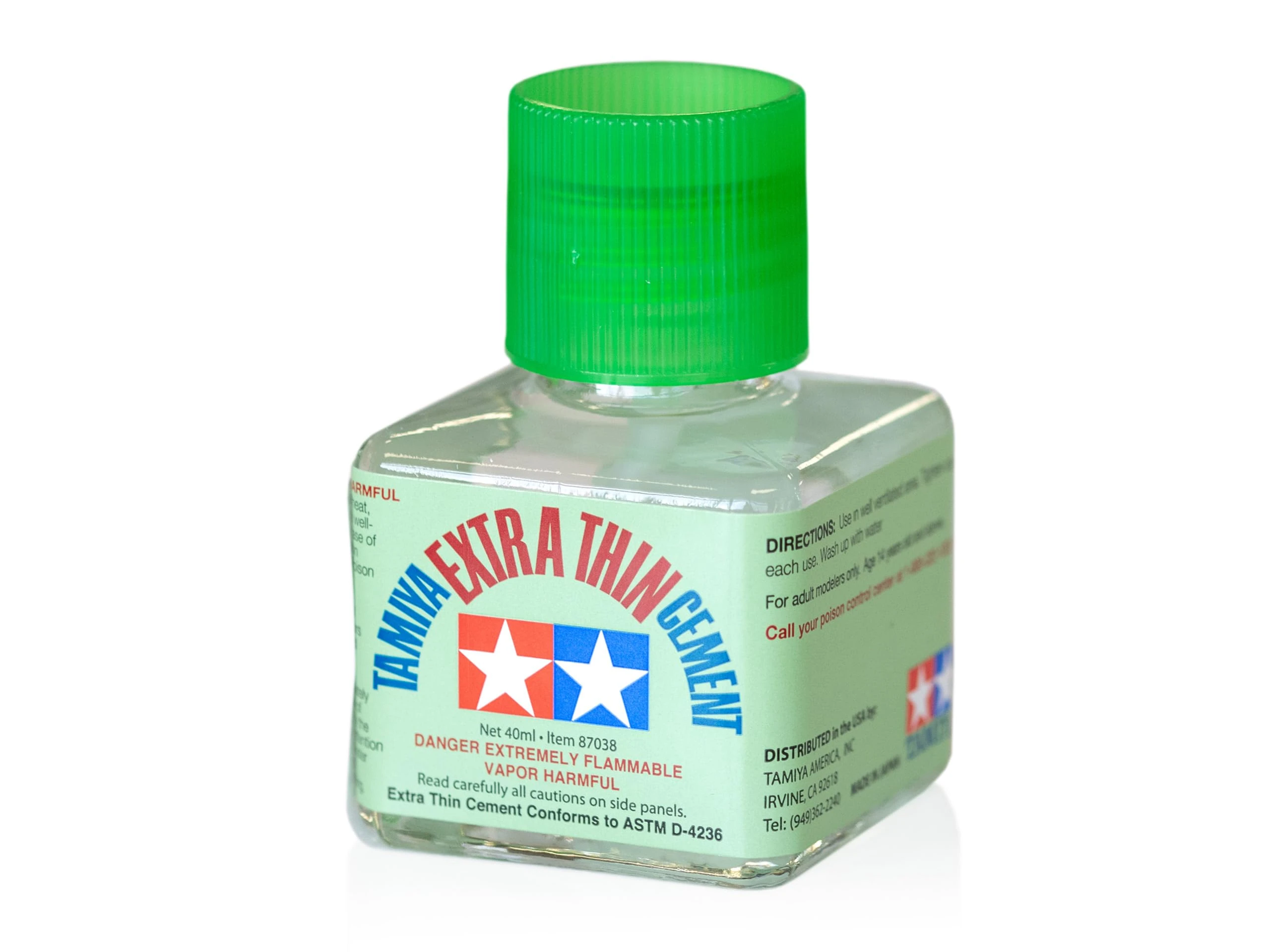 Tamiya Extra Thin Liquid Cement Glue with Applicator Brush - 40ml Bottle - 87038