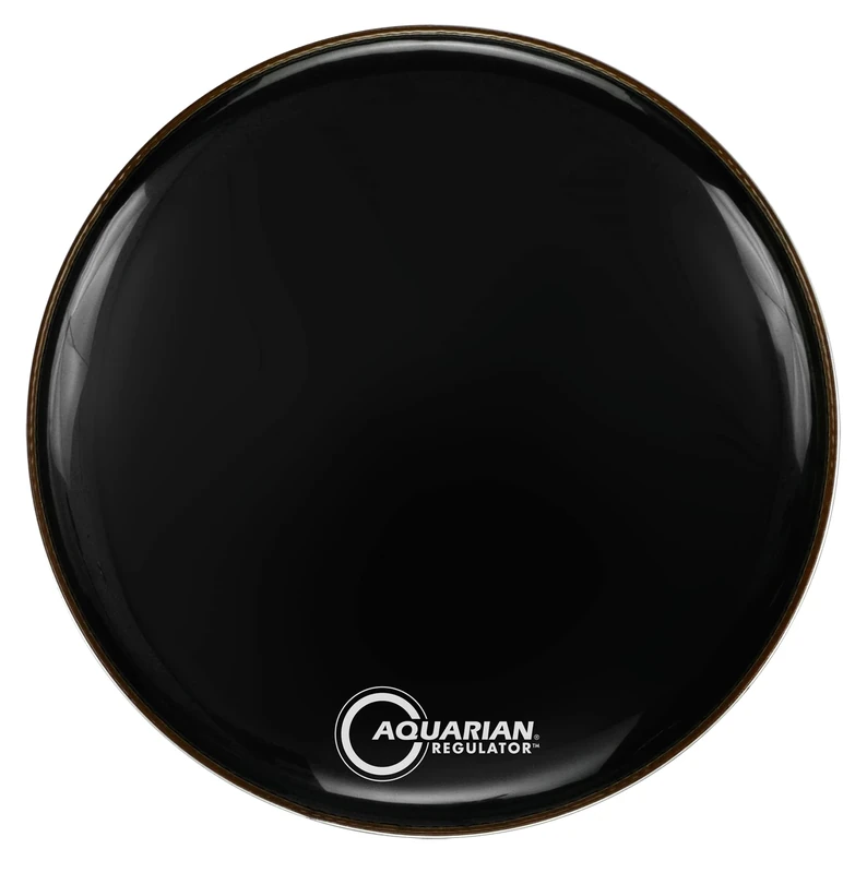 Aquarian RF20BK Regulator Series - 20 inch Bass Drumhead - Black - W/Ring
