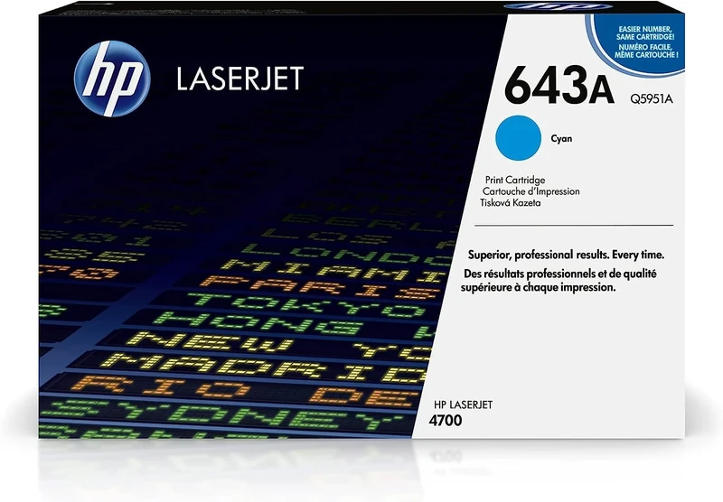 HP Q5951A 643A Original LaserJet Toner Cartridge, Cyan, Single Pack
