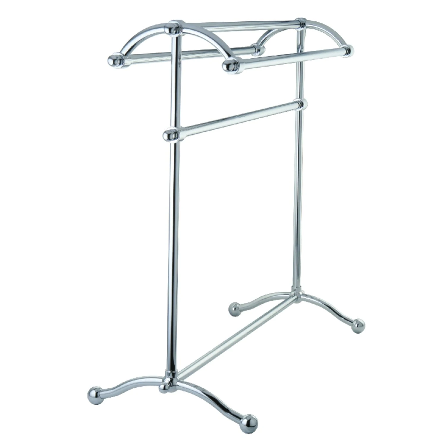 Kingston Brass CC2291 Pedestal Towel Rack with White Box, Polished Chrome