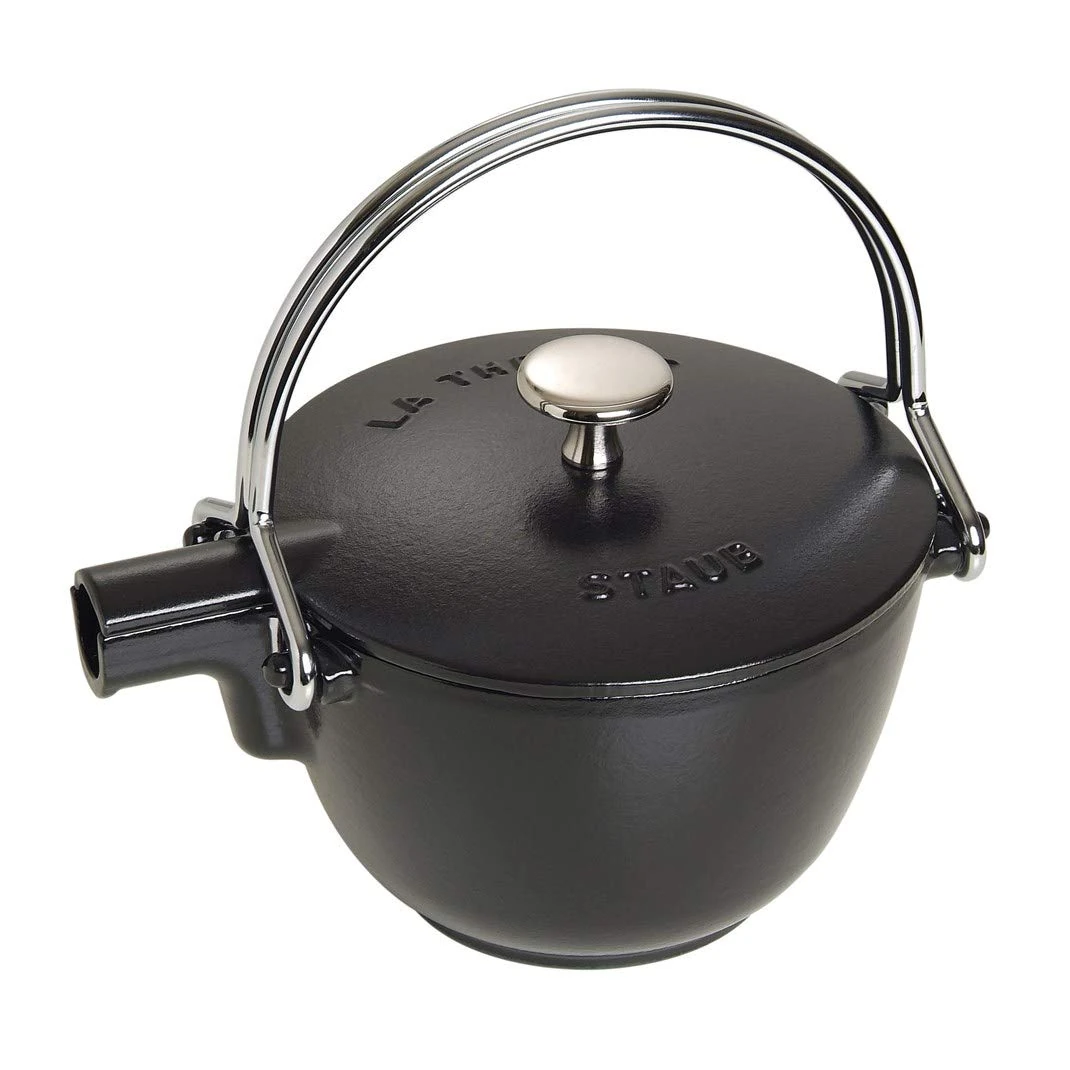 STAUB 1004030 Cast Iron Tea Pot, Black