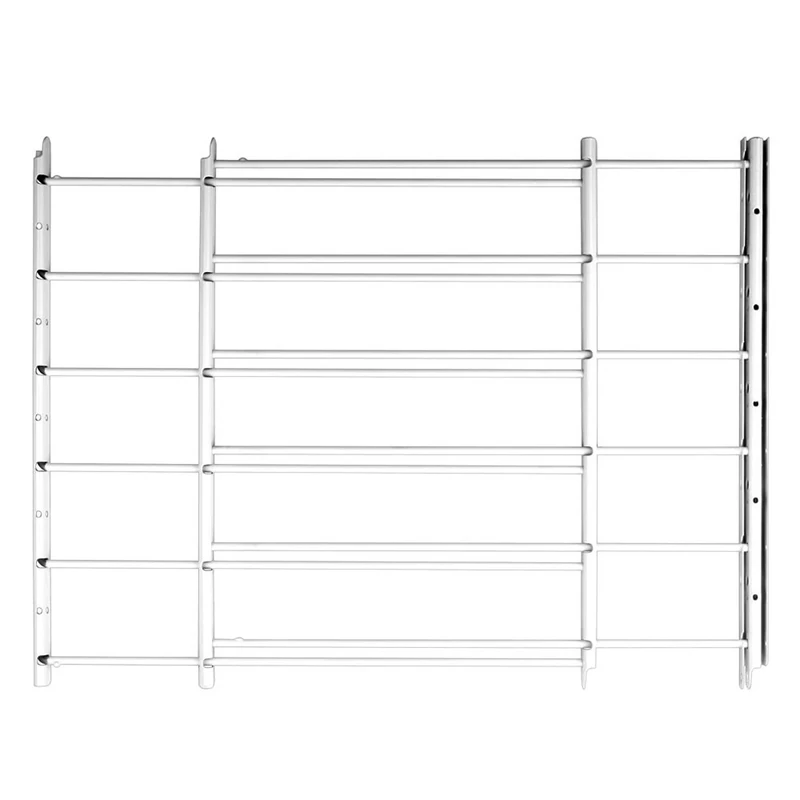 Knape & Vogt John Sterling Swing-Open Style Child Safety and Window Guard, White, 1136, Pack of 2, Black, 6-Bar: Width 24" to 42"-Max Height: 25"