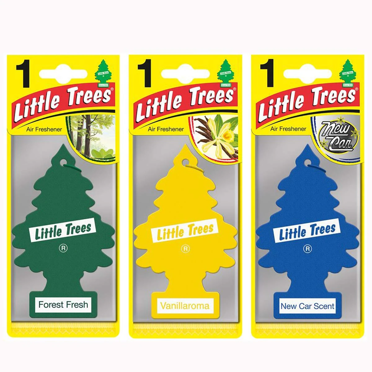 Little Trees Air Freshener, Traditional Fragrances, Pack of 3 (Packaging may vary)