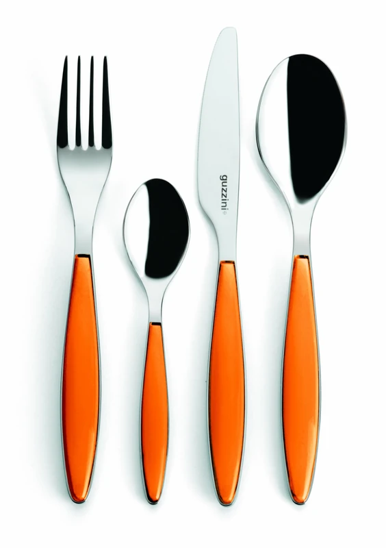 Guzzini Feeling 24-Piece Cutlery Set - Orange Transparent