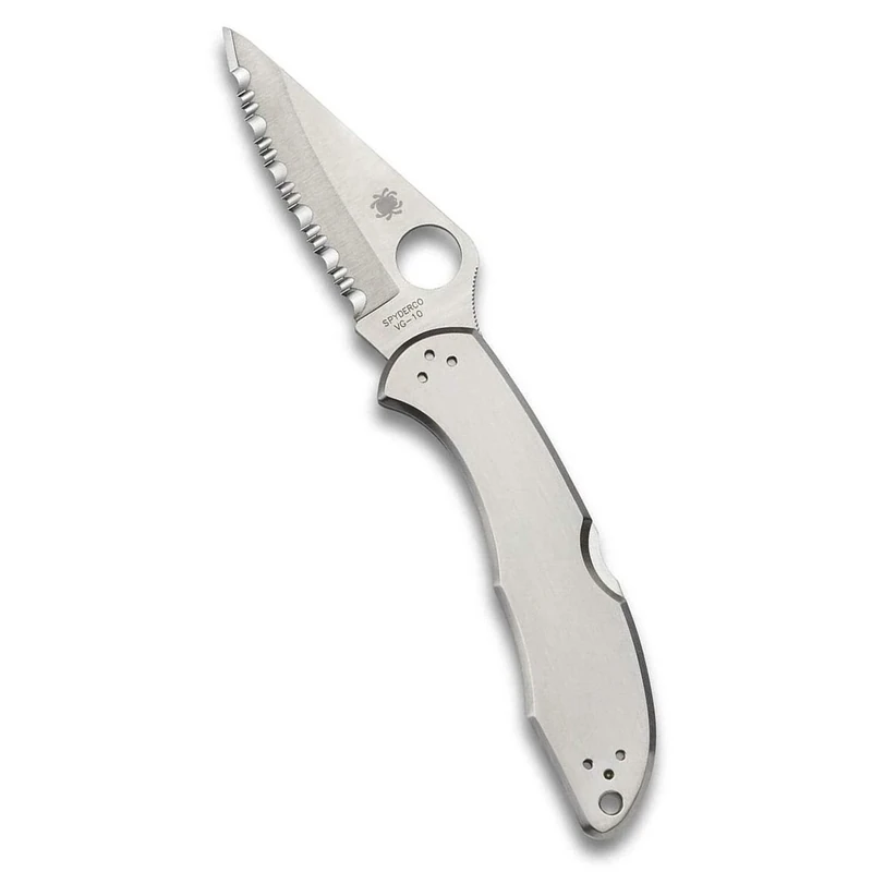 Spyderco Delica 4 Lightweight Compact Sypder Edge Folding Pocket Knife Stainless Steel Outdoor Camping & Hiking Knife