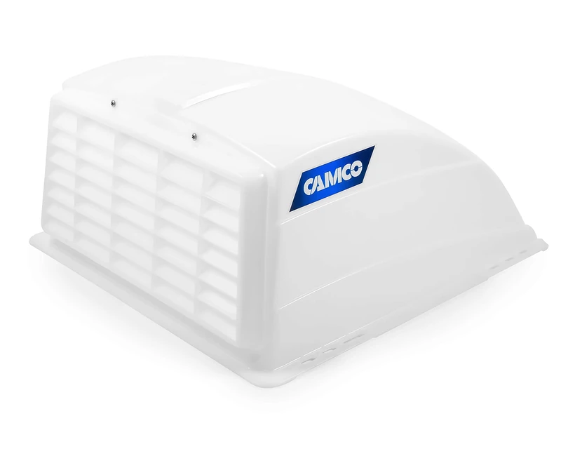 Camco RV Roof Vent Cover, Opens For Easy Cleaning, Aerodynamic Design, Easily Mounts to RV With Included Hardware (White) (40431)