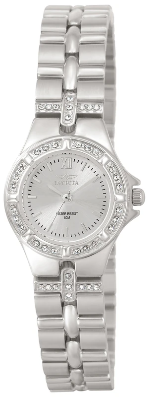 Invicta Wildflower 0132 Women's Watch - Waterproof - Analogue - Quartz Movement - stainless steel with silver dial - 21mm