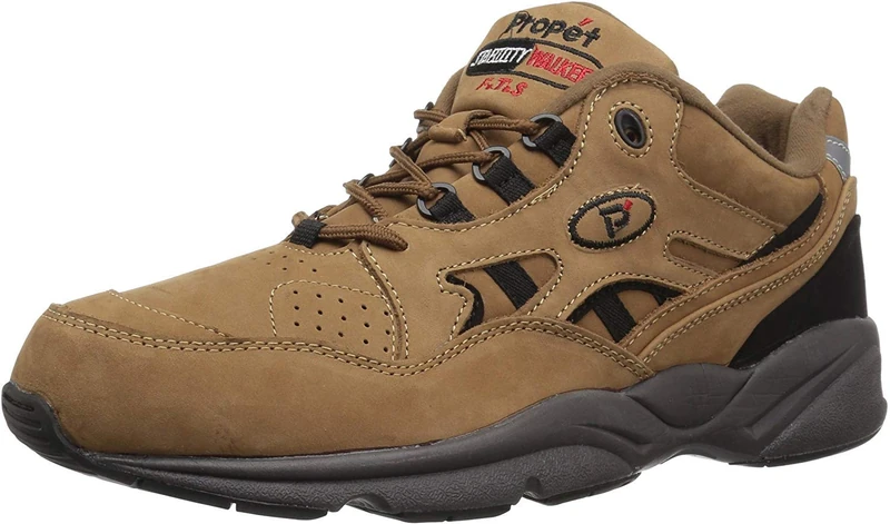 Propét Men's Stability Walker Sneaker, Choco Black Nubuck, 13