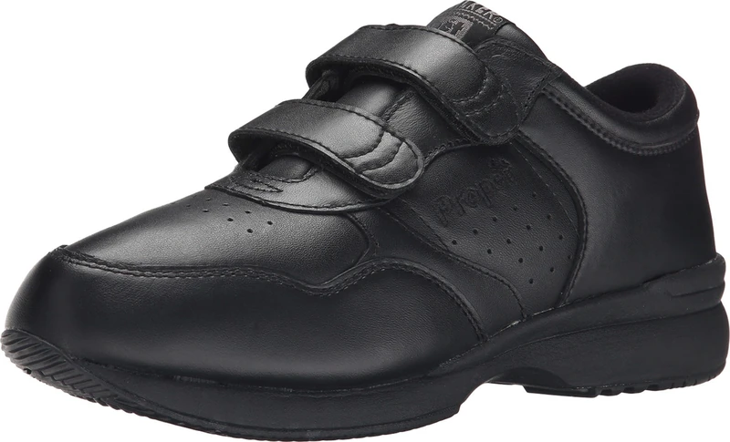 Propét Men's LifeWalker Strap Walking Shoe, Black, 7.5 XX (5E)