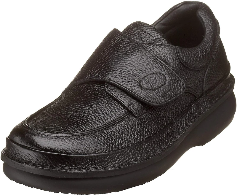 Propét Men's M5015 Scandia Strap Slip-On, Black Grain, 10 X (3E)