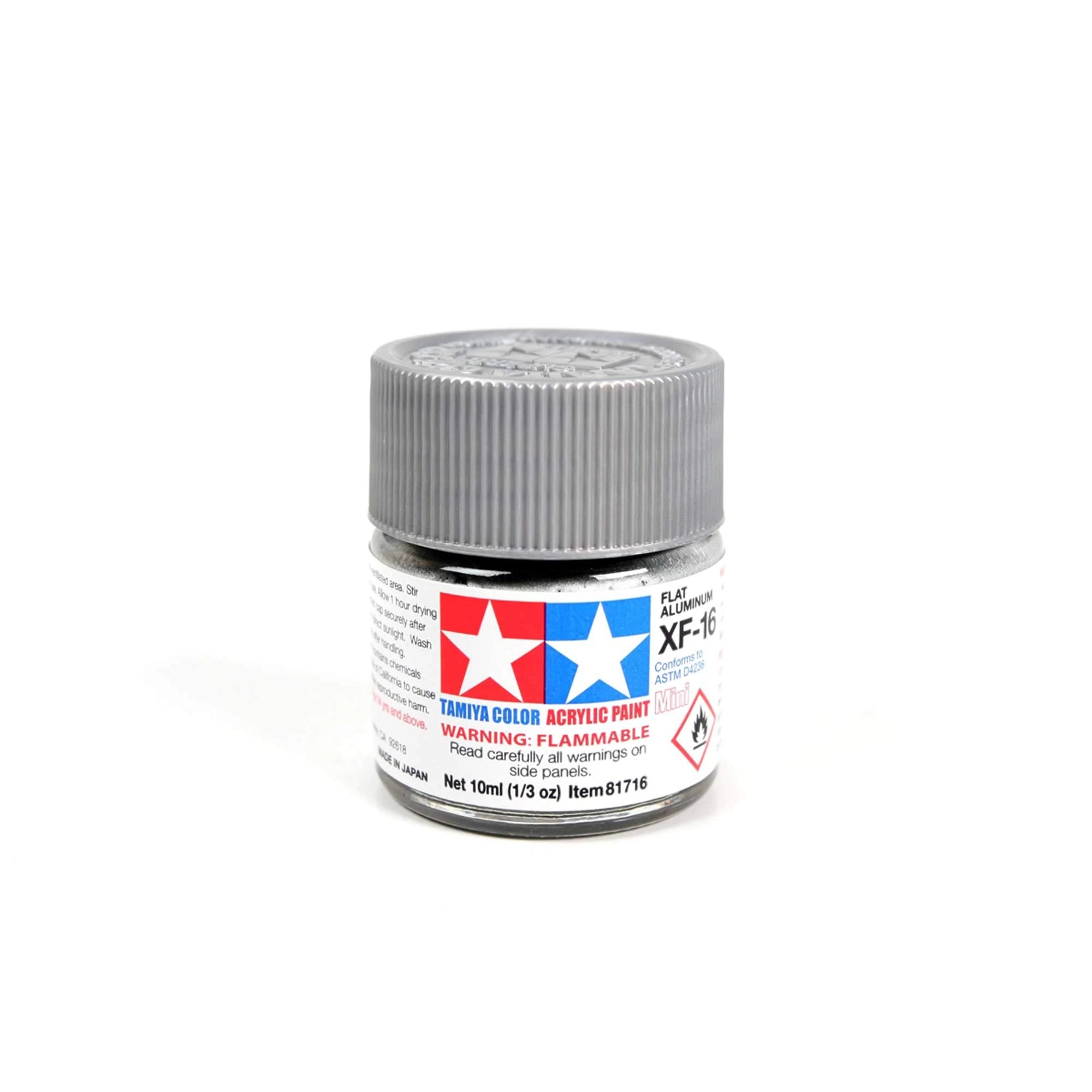 TAMIYA 81716 Mini Acrylic Paint Matt Aluminium 10ml XF-16
