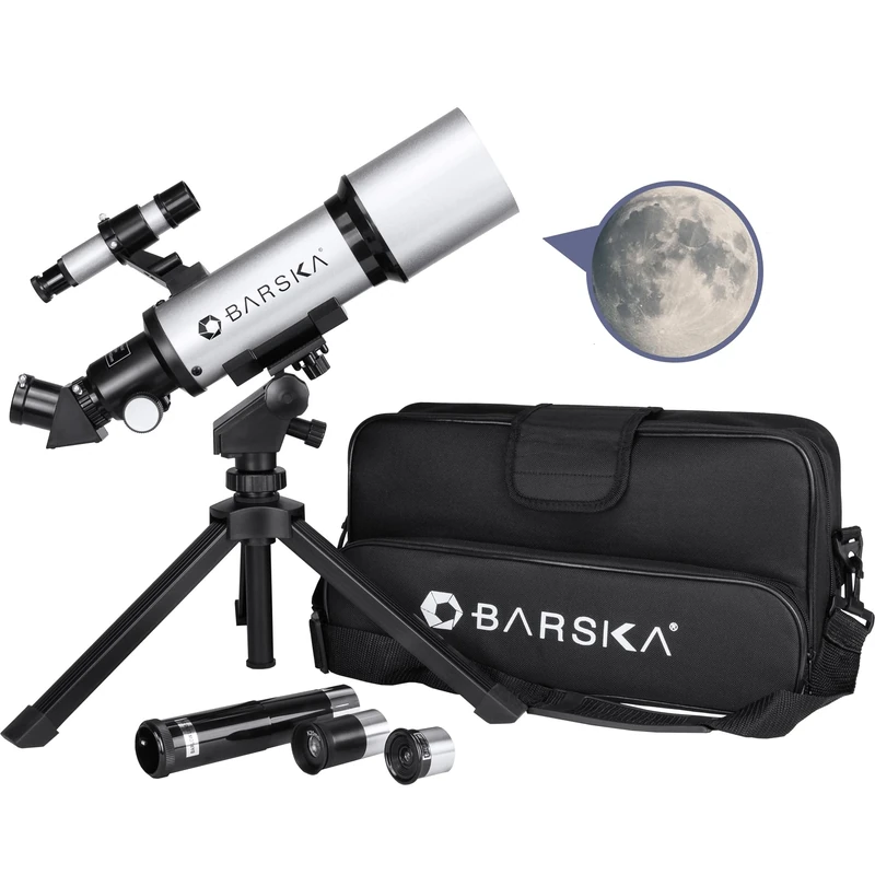 Barska AE10100 Refractor Telescope 34.3 x 9.5 x 9.5 cm Silver - Image 1