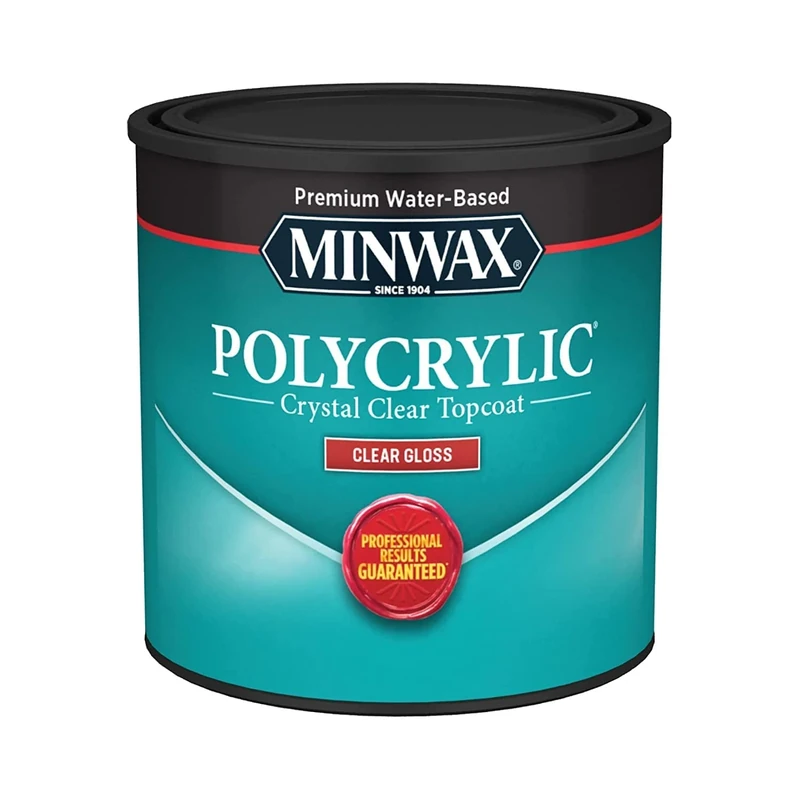 Minwax 25555 Gloss Polycrylic Protective Finishes, 1/2 Pint by Minwax - Image 1